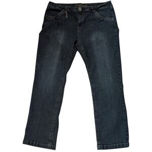 VTG Bubblegum USA Brand Blue Jeans Women's Size 20 Plus Bootcut Pink Keychain